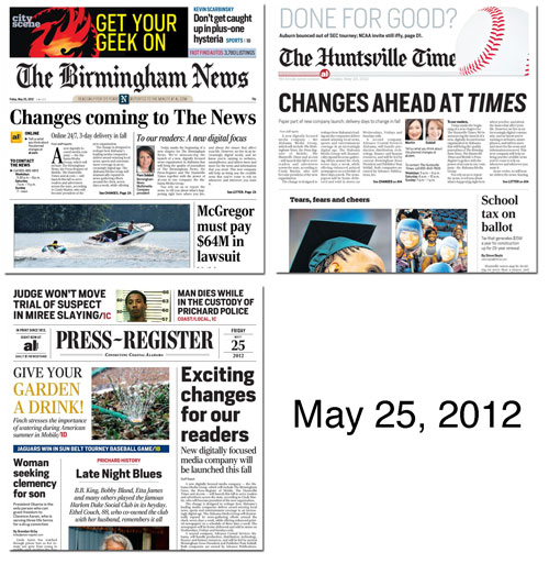 May 25, 2012 newspapers